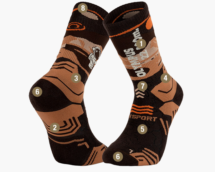 Chaussette TREK Summit Olympus marron